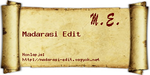 Madarasi Edit névjegykártya